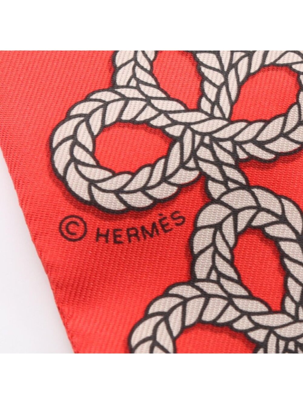 Hermes Scarf Twilly Brandebourgs Ribbon Silk - Picture 4 of 6